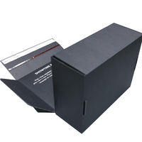 Papier kraft ondulé noir avec logo personnalisé, matériaux recyclés écologiques pour cadeau cosmétique, emballage de chaussettes en aluminium pour le commerce électronique