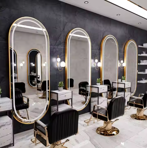 Espejo de Pared de Aluminio para Peluquería con Luces LED, Muebles Modernos para Salón de Belleza, Espejo Especial para Barbería, Equipo de Salón - Product Image 6
