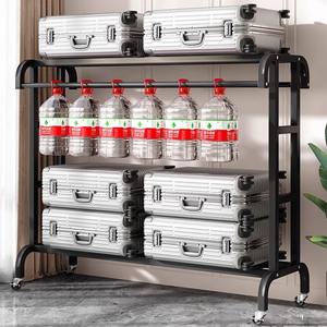 Porte-vêtements simple à double tringle en acier au carbone, armoire portable sur pied, organisateur de rangement rectangulaire pour chemises, usage domestique et chambre à coucher - Product Image 3