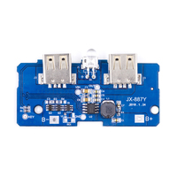 Carte PCB de chargeur de batterie au lithium 18650 DIY pour batterie externe mobile 18650 double USB 3.7V vers 5V 2A