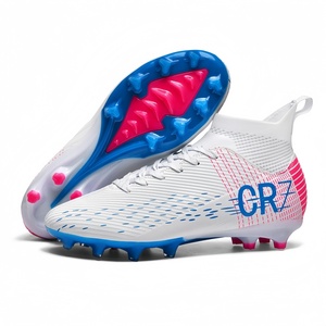 Chaussures de football montantes à crampons AG, respirantes et confortables, pour terrain synthétique, tendance mode, style basketball - Product Image 6