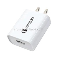 Certification CE Chargeur rapide à port unique 18W Prise US QC 3.0 Adaptateur de chargeur mural super rapide