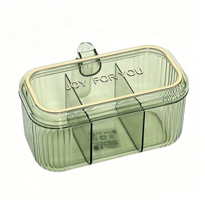 مجموعة علب توابل للمطبخ بثلاثة أقسام، وعاء تخزين متعدد الأقسام للتوابل والبهارات - Product Image 5