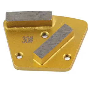 2 खंड ट्रैपेज़ोइड कंक्रीट ग्राइंडर डिस्क 100 मिमी व्यास 3 छेद 30/60/80/120/240 ग्रिट 2 सीधे दांत उच्च कठोरता - Product Image 1