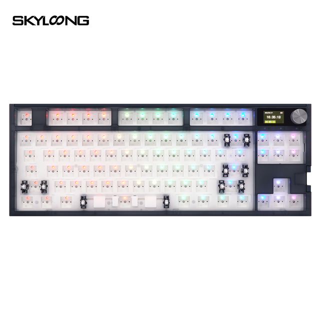 Skyloong GK87 PRO DIY Gaming Kit Hot Swappable Wireless Mechanical Keyboard RGB LED 3600mAh Silicone Pad for Win/Mac New Product