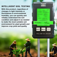 Testeur de sol numérique 6 en 1 populaire : pH, humidité, luminosité, fertilité, température, humidité du sol, testeur de sol portable pour le jardinage