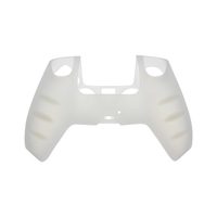Housse de protection souple en silicone de couleur blanche unie pour manette PS5, protège-manette de jeu