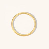 Bagues Simples en Acier Inoxydable Plaqué Or 18 carats, Larges de 2mm, 4mm, 6mm, Anti-ternissement, Lisses, Empilables, Bijoux de Doigt pour Cadeau