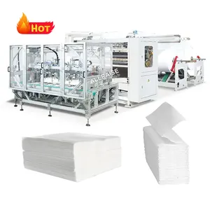 Automatic Soft Facial Napkin Tissue Paper V Folding Machine Line Bamboo Tissue Production Machine Facial Tissue Making Machine