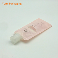 Sachets échantillons de 30 ml, 50 ml, 100 ml pour soins de la peau, gommage corporel liquide, poche en plastique avec bec verseur