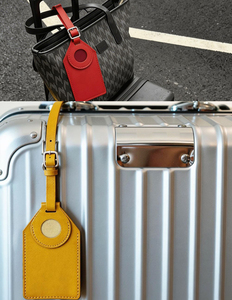 Étiquette de bagage en cuir PU personnalisée avec logo, étiquettes de bagage de voyage, étiquettes de valise en cuir, accessoires de voyage - Product Image 2