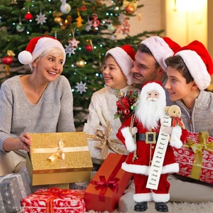 크리스마스 장식 Navidad 인공 블루 은색 산타 클로스 크리스마스 장식 인형 크리스마스 산타 클로스 파티 선물 - Product Image 6