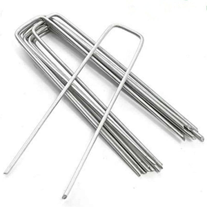 Modern U-Shaped Heavy Galvanized Steel Landscape Garden Staples for Outdoor Fabric Irrigation Hoses and Artificial Turf Nail - Product Image 1