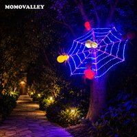 Guirlande lumineuse LED Momovalley en forme de toile d'araignée pour Halloween, IP65, blanc chaud, 1m, Ra80, durée de vie 50 000 heures, décoration