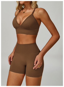 Spallacci per <span class=keywords><strong>reggiseno</strong></span> Yoga senza cuciture con Logo personalizzato bellissimo abbigliamento sportivo ad asciugatura rapida - Product Image 6