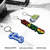 Porte-clés personnalisé en PVC imprimé UV, étanche, impression numérique couleur, mousqueton en alliage de zinc, cadeau promotionnel souvenir