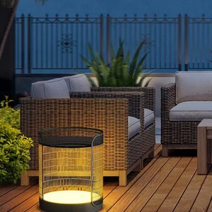 Lampe de table d'extérieur à énergie solaire, étanche, LED, lampe d'ambiance pour patio, jardin, villa, terrasse - Product Image 3