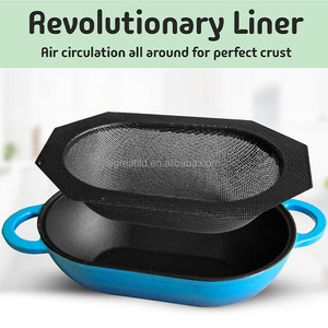 <b>Silicone</b> Sourdough Bread <b>Baking</b> Mold Oval <b>Silicone</b> Bread Sling for Dutch Oven Cast Iron Pot Liner for Bread <b>Baking</b> - Product Image 4