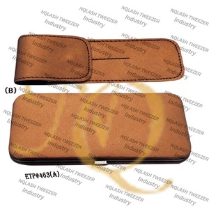 Professional Gold Tip <b>Eyelash</b> Extension Tweezers Case / Custom Brand Name Colored <b>Eyelash</b> Tweezers Kits NQLASH - Product Image 4