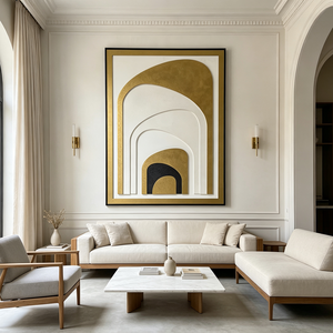 <span class=keywords><strong>Arte</strong></span> Murale Astratta Modernista 3D Intagliata a Mano con Cornice in Lega di Alluminio e Base in MDF, Adatta per Uffici e Hotel - Product Image 1