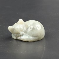 Ornement sculpté chat endormi en cristal naturel 25MM, artisanat en pierre précieuse, décoration de bureau, décoration intérieure, cadeau de festival, souvenir