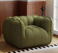 Französischer Retro-Einzelsessel, Kreativer Kürbis-Freizeitsessel für Kleine Wohnzimmer und Heimgebrauch