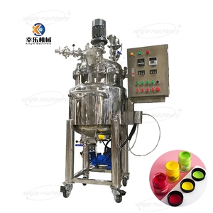 Phòng thí nghiệm 50L bể nước nóng thực phẩm mỹ phẩm làm chân không Emulsifier Máy homogenizer chân không nhũ hóa trộn - Product Image 2
