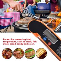 Thermomètre à viande numérique Thermomètre de cuisine BBQ Grill avec alarme Sonde en acier inoxydable pour fumeur Thermomètre à viande alimentaire de cuisine