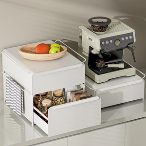 Étagère coulissante empilable en acier au carbone japonais pour <span class=keywords><strong>machine</strong></span> à café, rangement de tasses de salle de bain, équipement de bar à eau, meuble de bar - Product Image 6
