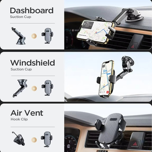 Supporto per Telefono in Fibra di Carbonio con Rotazione a 360°, Design 3-in-1 per Parabrezza e Cruscotto - Product Image 5