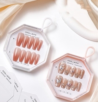 Mini presse transparente sur les ongles boîte d'emballage vide Logo personnalisé stockage des ongles et affichage boîtes d'embouts d'ongles