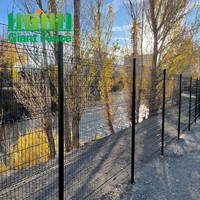 Valla de Malla Metálica Galvanizada y Recubierta de PVC de 7 pies, Ecológica, a Prueba de Roedores, para Patio Exterior, Jardín, Construcción, Paneles 3D