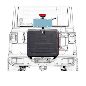 Boîte de rangement arrière pour bagages en alliage d'aluminium Boîte à outils de cuisine de <span class=keywords><strong>camping</strong></span> Équipement pour Jeep wrangler JL - Product Image 4