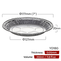 Plaque de cuisson à pizza en aluminium robuste de qualité alimentaire 7 pouces, recyclable, résistante au four, pour la maison, la boulangerie, le restaurant, taille personnalisée