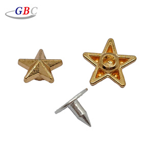 China Hot Sale Custom Embossed <strong>Clothing</strong> Rivets New Fashion <strong>Star</strong> Design Decorative Zinc Alloy Material for Leather Garment - Product Image 2