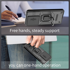 Custodia per telefono resistente antiurto personalizzata con staffa ad anello rotante e protezione per obiettivo per OPPO A3X A60 A79 Xiaomi 14T - Product Image 5