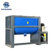 Mélangeur horizontal pour poudres et granulés, fonction de chauffage, capacité 1500 kg, pour matériaux plastiques