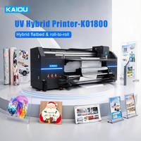 Impresora UV Híbrida 1.8, Impresora UV de Inyección de Tinta, Máquina de Impresión Digital UV para Techos Tensados, Impresora UV Plana Industrial para Azulejos