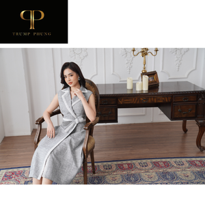 Robe moulante évasée élégante pour femmes 100% coton absorbant la sueur col haut imprimé élégant féminin tricoté manteaux manteaux - Product Image 4