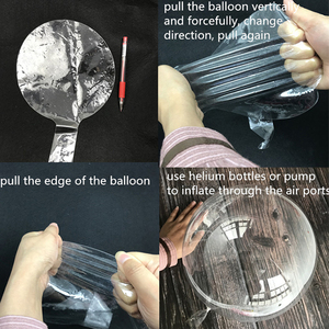 بالونات بوبو الفقاعية الشفافة المضيئة مقاس 18 بوصة لتزيين حفلات أعياد الميلاد والزفاف والكريسماس، بالونات هيليوم - Product Image 5