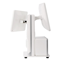 Terminal POS All-in-One 15,6 Inci Mesin Kasir Layar Sentuh dengan Printer Thermal, Scanner, dan Laci Uang