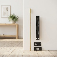Loquet de porte à levier traditionnel en laiton massif, à installation facile, avec tige de 10 ou 12 pouces, vente en gros