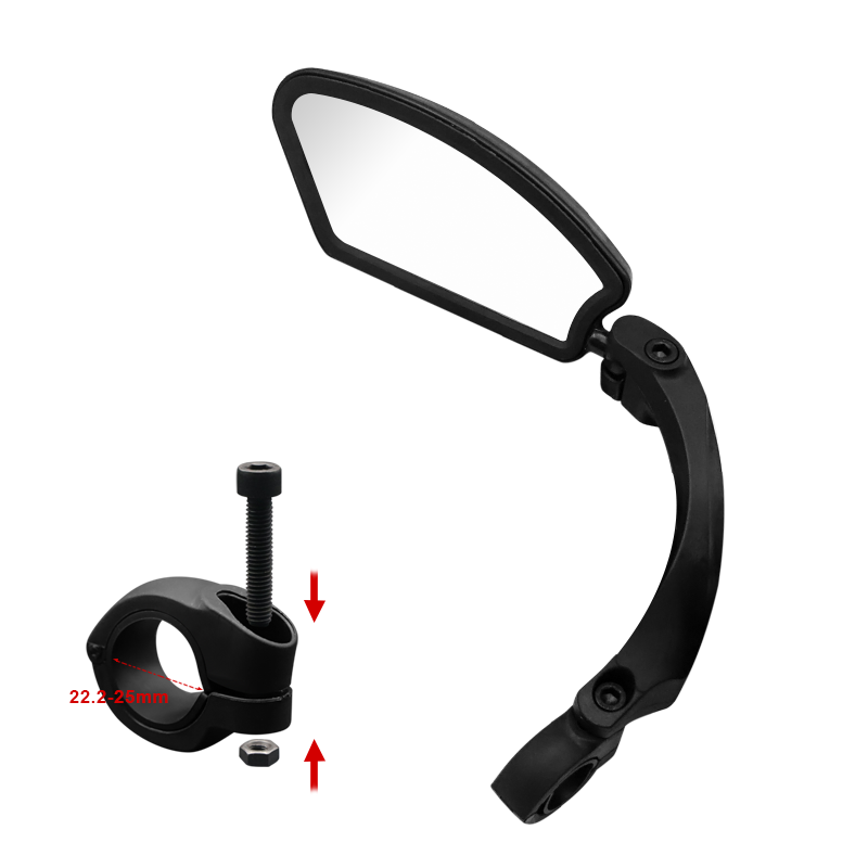 Specchietto Retrovisore Per Bici Da Manubrio – 360° Flessibile, Antigraffio – 2 Pezzi