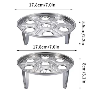 Rejilla multifuncional para huevos al vapor, rejilla de acero inoxidable para panecillos al vapor, rejilla para cocinar al vapor, accesorios duraderos para cocinar al vapor, 1 ud. - Product Image 4