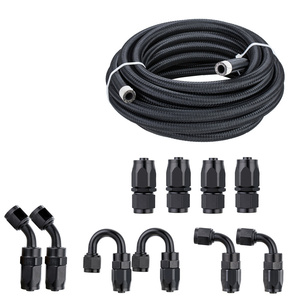20 Ft 8AN 1/2 CPE Phổ Thép Không Gỉ Nylon Bện Khí Dầu Nhiên Liệu Dòng Hose Kit + 10 Cái Xoay An8 Phụ Kiện Adapter - Product Image 6