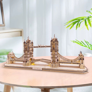 Cầu <span class=keywords><strong>London</strong></span> bao gồm các mảnh gỗ lồng vào nhau kiến trúc câu đố <span class=keywords><strong>3D</strong></span> bằng gỗ - Product Image 2