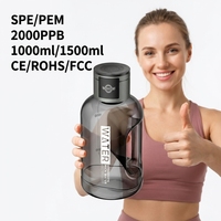 SPRING Healthy Living - Jarra Generadora de Agua Molecular SPE PEM de 1500 ml, 2000 PPB, 10 Minutos para Generar Hidrógeno, 4000 mAh