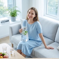 Carafe à eau froide, jus et boissons en plastique PC de grande capacité 1,4 L, motif marteau carré, incassable