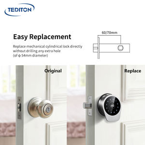 उन्नयन स्मार्टफ़ोन वाईफ़ाई डिजिटल वाणिज्यिक बॉयोमीट्रिक फिंगरप्रिंट कीपैड स्मार्ट दरवाजा ताला TTlock द्वारा एप्लिकेशन - Product Image 4