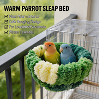 Nid chaud CT Parrot, nid de couchage léger en peluche pour perruches, perruches à bec rouge et calopsites en hiver